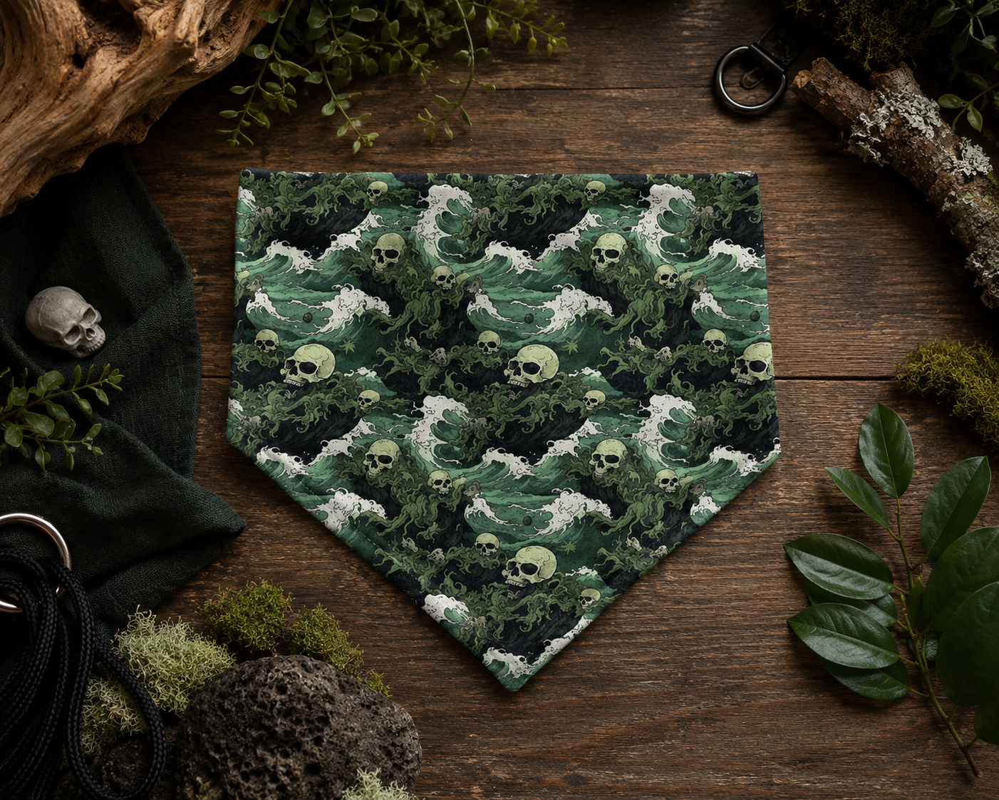 Skulls and Waves Bandana