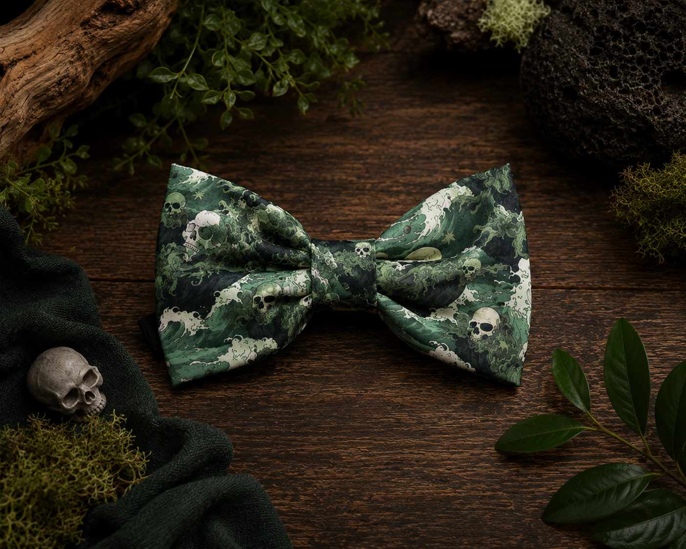 Skull and Waves Bow Tie / Sailor Bow