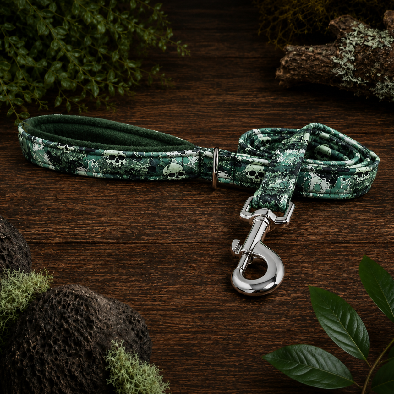 Skulls and Waves Dog Lead