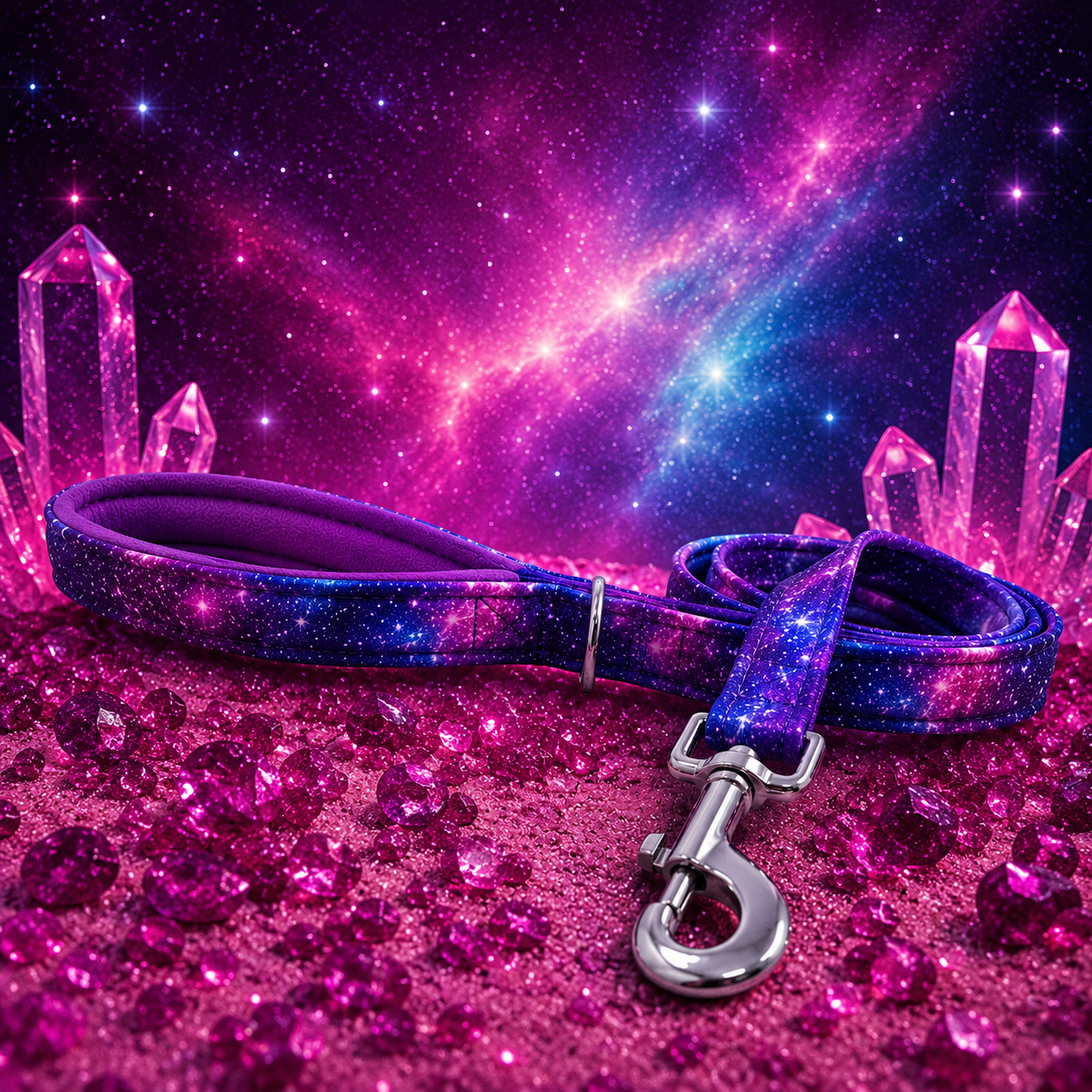 Purple Galaxy Dog Lead