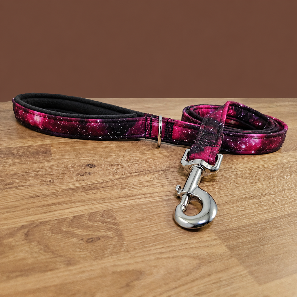 Burgundy Galaxy Dog Lead