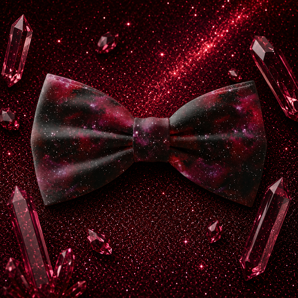 Burgundy Galaxy Bow Tie / Sailor Bow