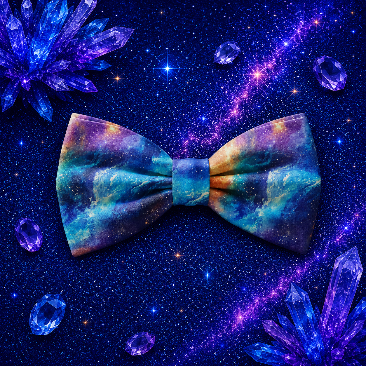 Blue, Purple and Gold Galaxy Bow Tie / Sailor Bow