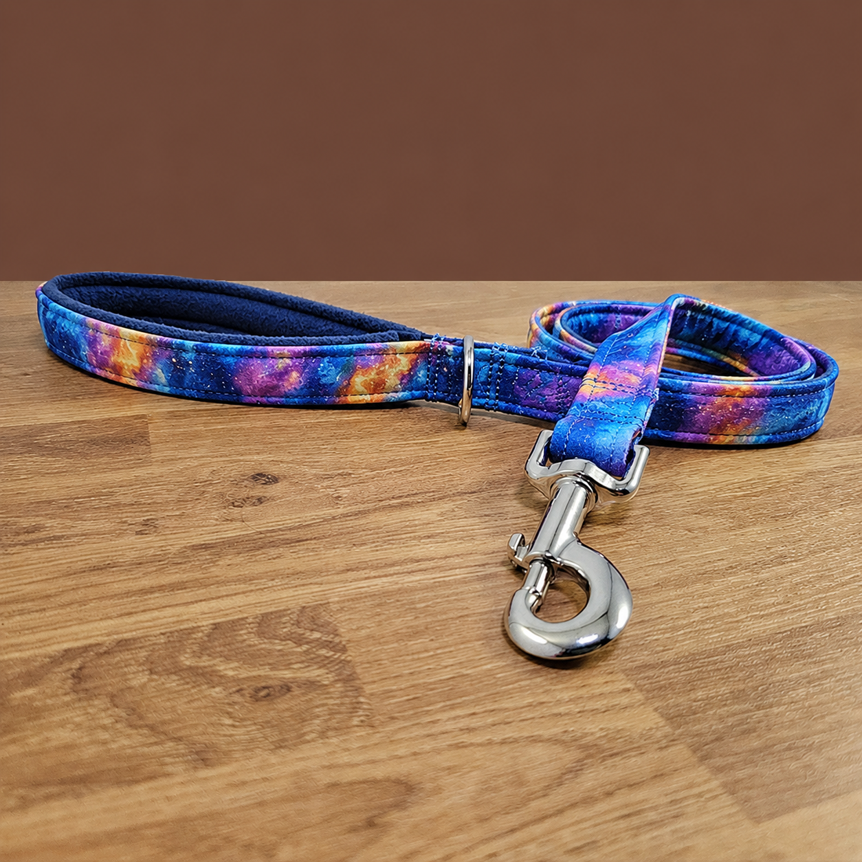 Blue, Purple and Gold Galaxy Dog Lead
