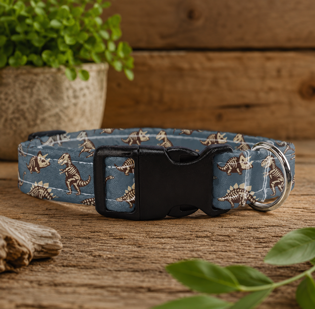 Dinosaur Skeleton Dog Collar