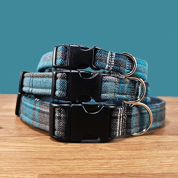 Blue & Grey Dog Collar