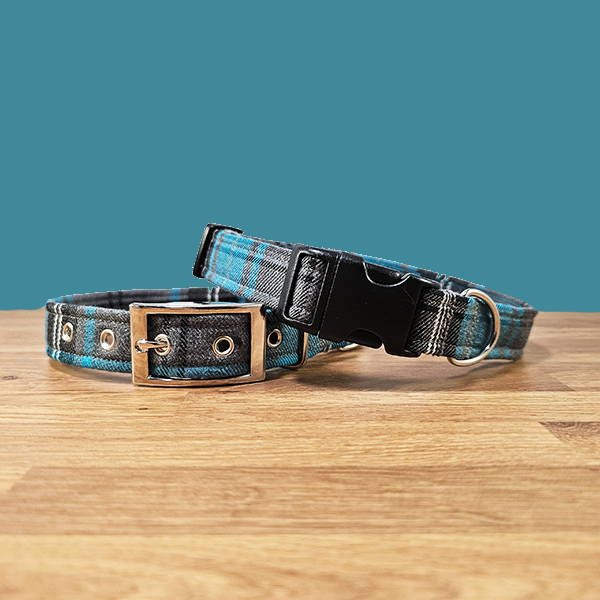Blue & Grey Dog Collar