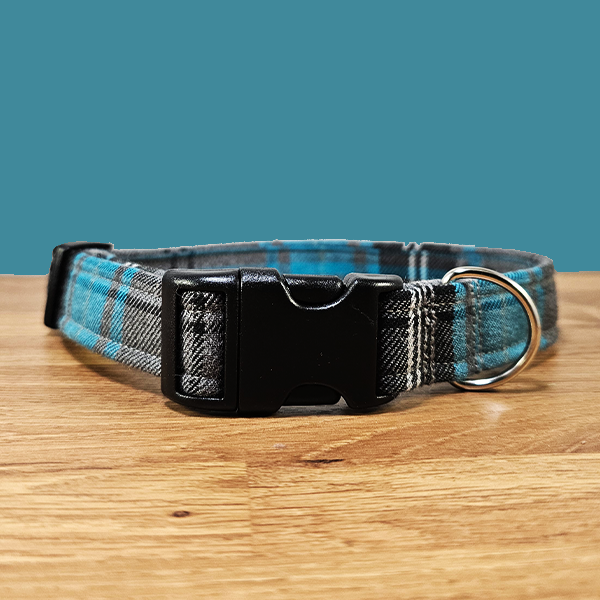 Blue & Grey Dog Collar