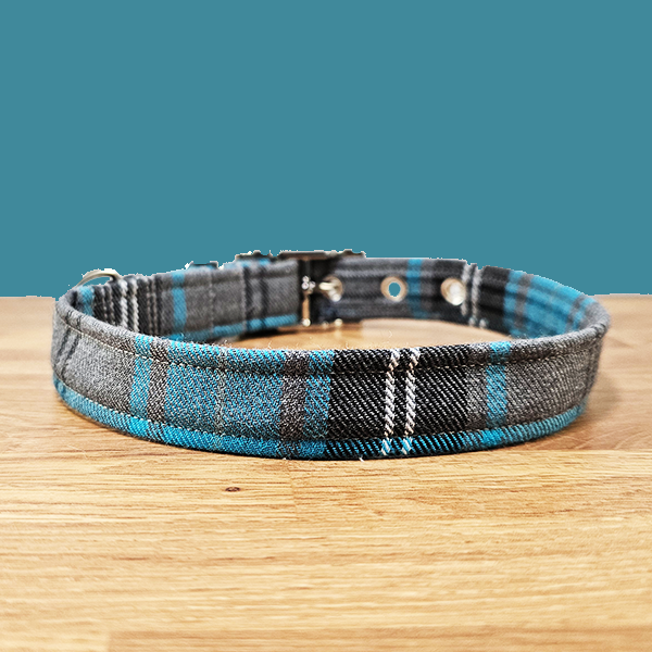 Blue & Grey Dog Collar