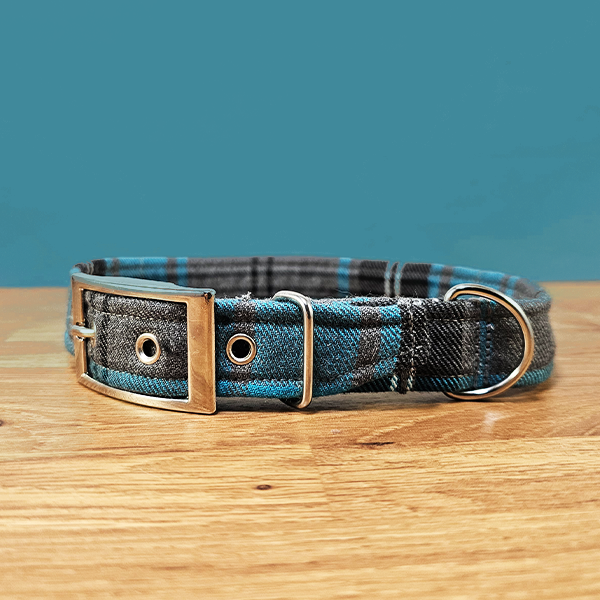 Blue & Grey Dog Collar