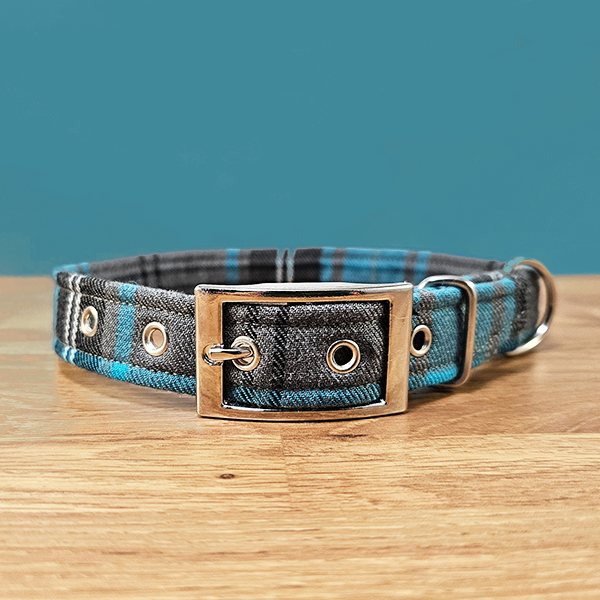 Blue & Grey Dog Collar