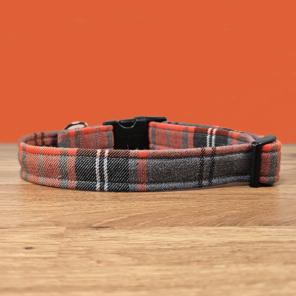 Orange & Grey Dog Collar