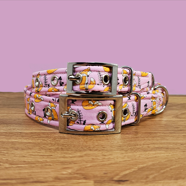 Pink Fox Dog Collar