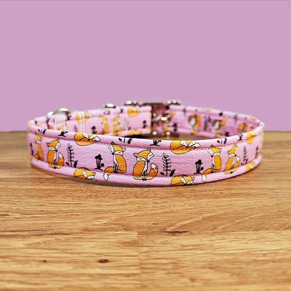 Pink Fox Dog Collar