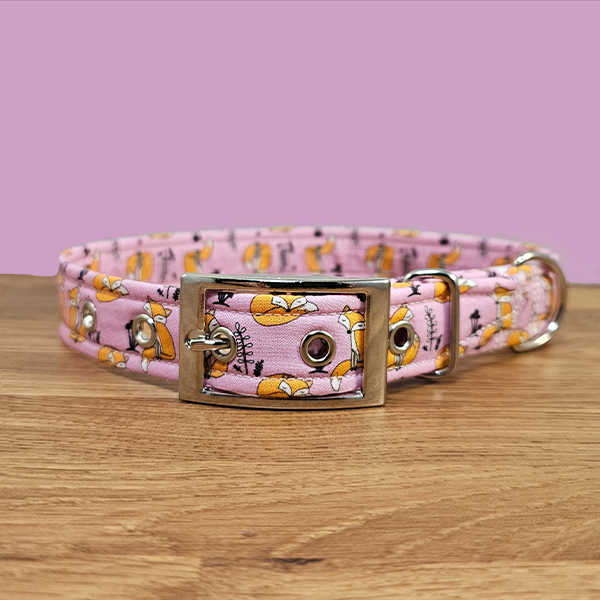 Pink Fox Dog Collar