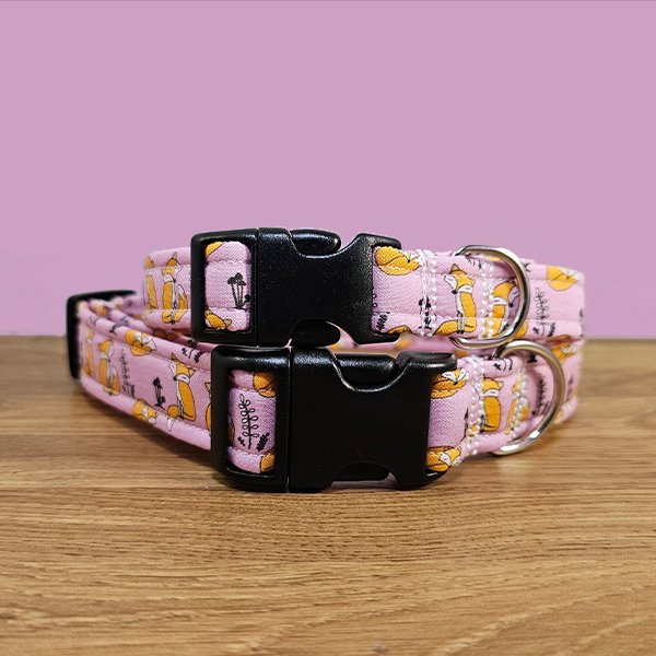 Pink Fox Dog Collar