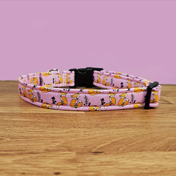 Pink Fox Dog Collar