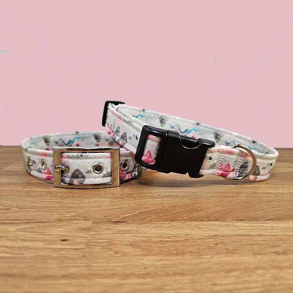 Pink Mountain Dog Collar