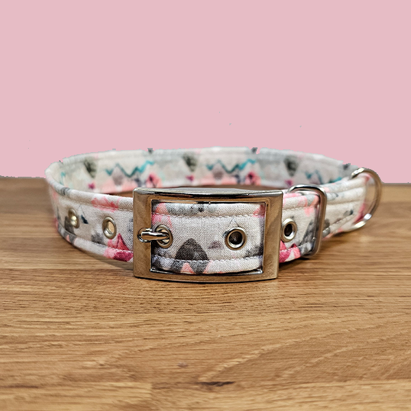 Pink Mountain Dog Collar