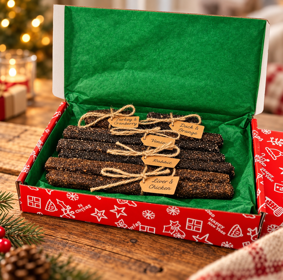 Christmas Sausage Variety Box - Natural Dog Treats