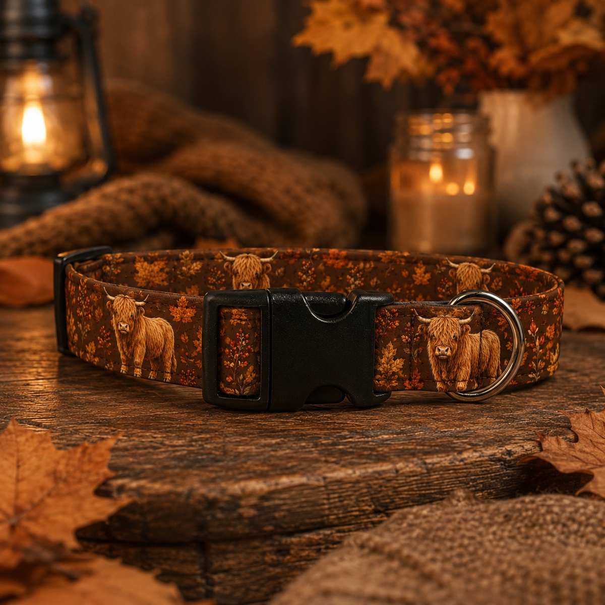Highland Cow Dog Collar