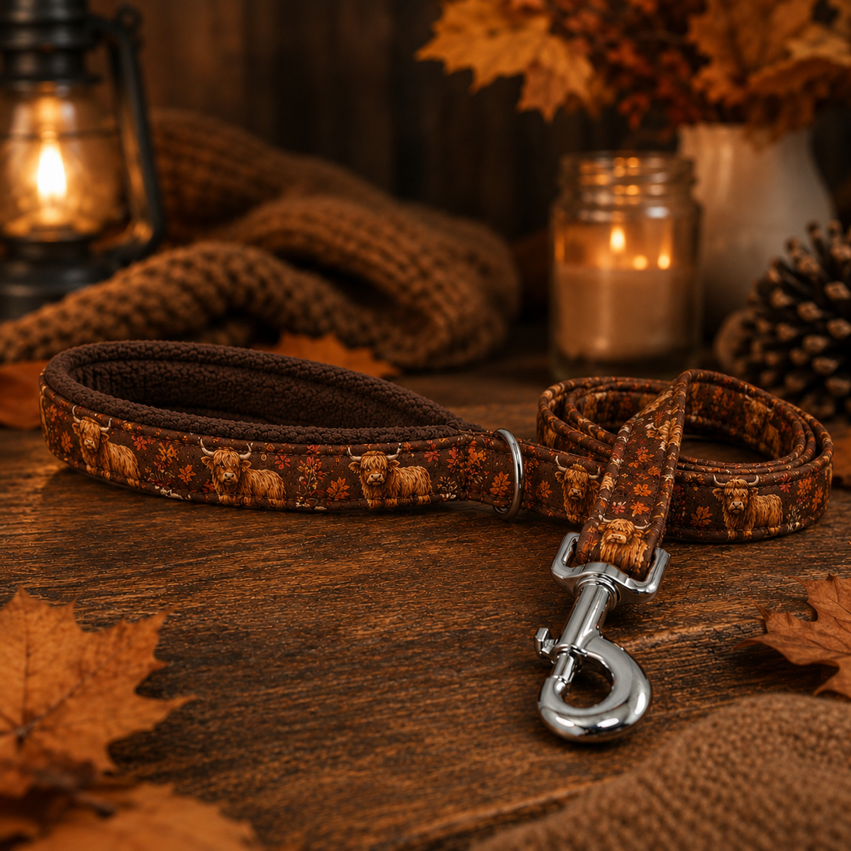 Highland Cow Dog Lead